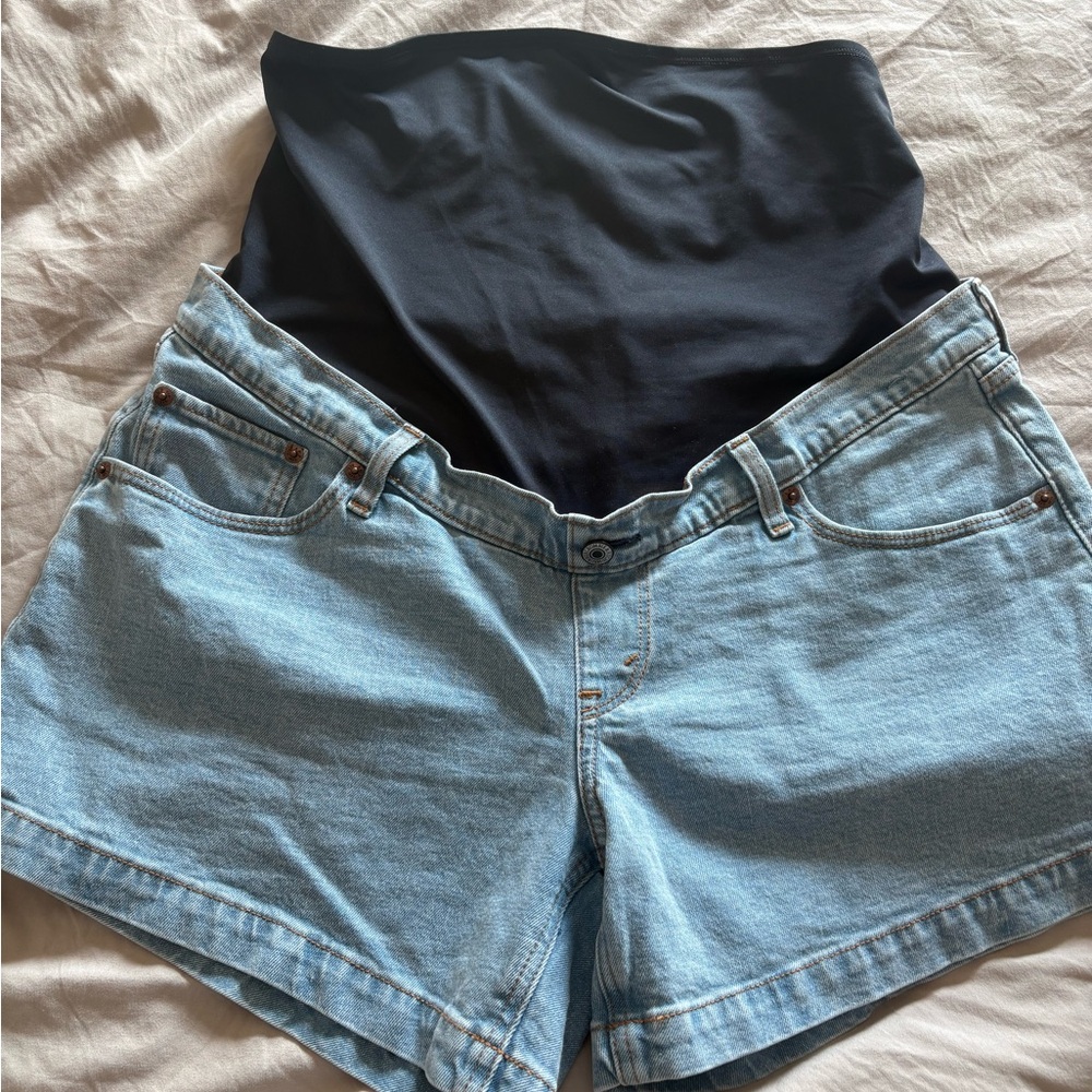 Abercrombie & Fitch High Waist Blue and Black Shorts